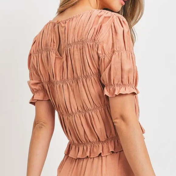 Matilda Shirring Ruffled Top - Picture 5 of 7